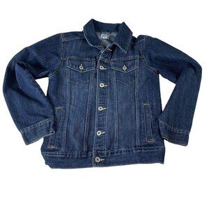 Old Navy Girls XL Jean Jacket Dark Wash Adjustable Waist Size -Like New​​​​